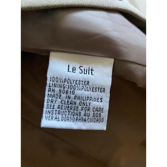 Le Suit Womens Tan Polyester Blazer Jacket Size 18 - Picture 6 of 6